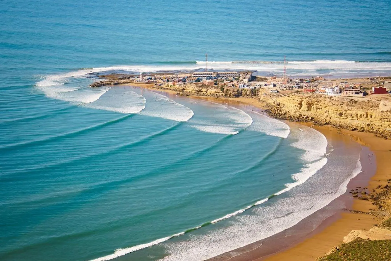 View of the Imsouane with its perfect waves