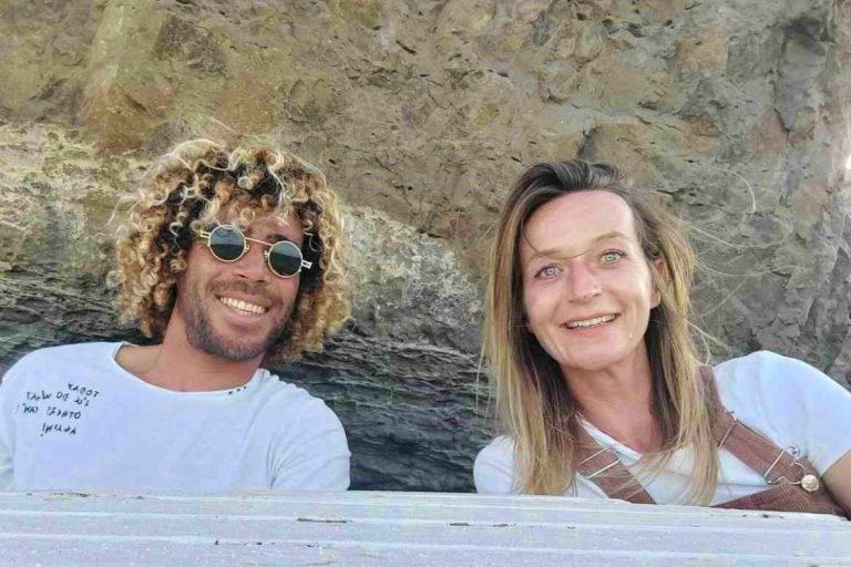 Founders of Poki Surf Morocco, Ismail and Ulrike